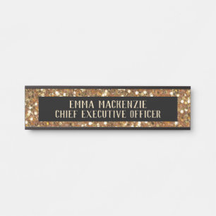 Letrero de nombre de placa de puerta elegante mode