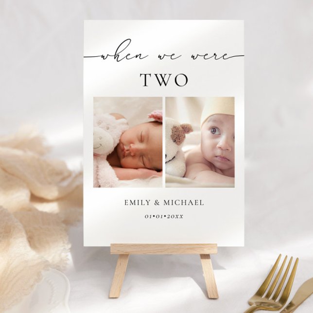 Letrero de número de mesa de boda Cuando éramos ed (Subido por el creador)