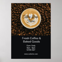 Letrero de pancarta para cafetería | Póster de gra