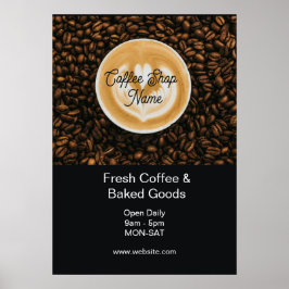 Letrero de pancarta para cafetería | Póster de gra