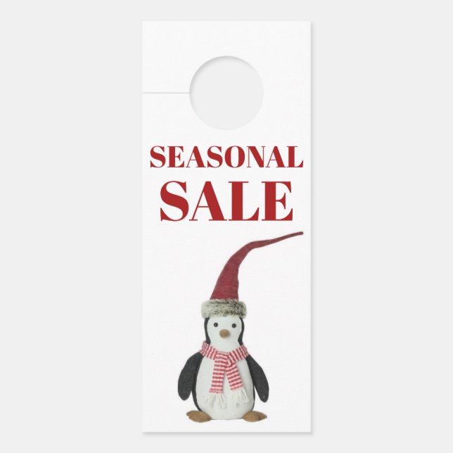 Letrero de Percha de Venta - Pingüino de Venta de  (Anverso)