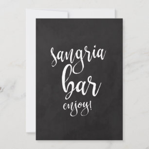 Letrero de Pizarra de Bar de Sangría Asequible par