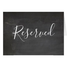 Letrero de pizarra reservado. Boda gris moderna