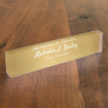 Letrero de Placa de Nombre de Escritorio Personali