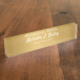 Letrero de Placa de Nombre de Escritorio Personali