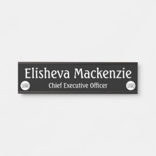 Letrero de Placa de Nombre en Puerta de Oficina - 