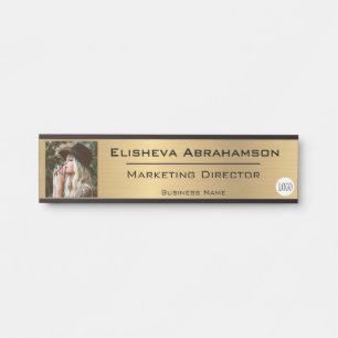 Letrero de Placa de Nombre en Puerta de Oficina - 
