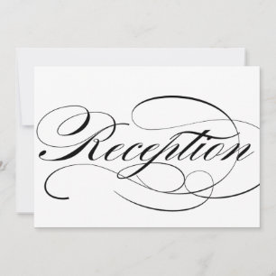 Letrero de recepción para boda en hermosa letra