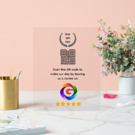Letrero de reseñas de Google para mesa | Señales d