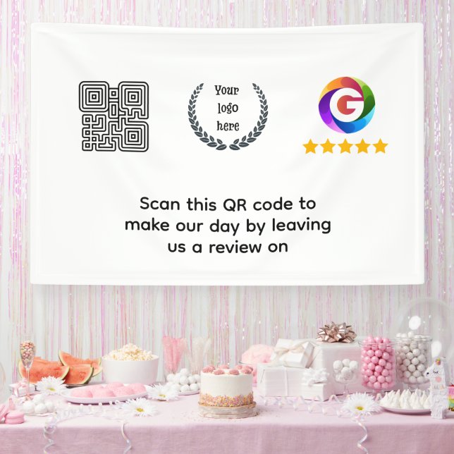 Letrero de reseñas de Google para mesas | Señales  (Fiesta)
