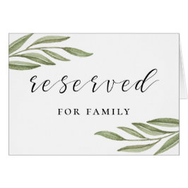 Letrero de reserva de boda con caligrafía de folla