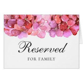 Letrero de reservado de boda floral rosa acuarela