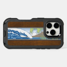 Letrero de surf de madera falsa de Koa hawaiano Al