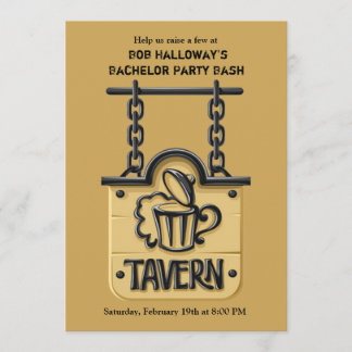 Letrero de Taberna Invitación a Despedida de Solte