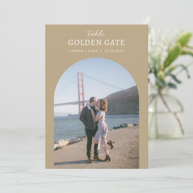 Letrero de tarjeta de número de mesa de ubicación  (Anverso de pie)