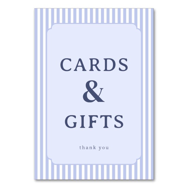 Letrero de tarjetas y regalos elegante con serifa  (Anverso)