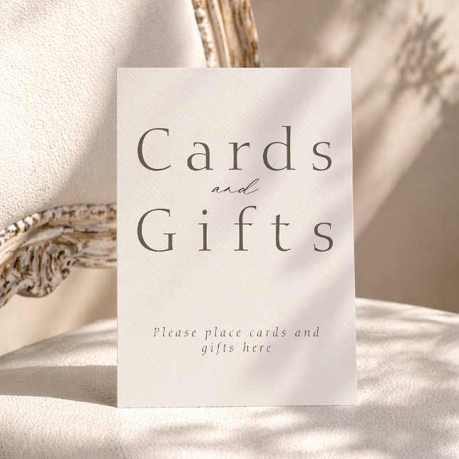 Letrero de Tarjetas y Regalos Elegantes, Boda Mini (Subido por el creador)