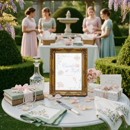 Letrero de tarjetas y regalos florales Regency