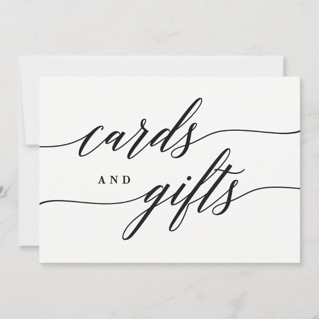 Letrero de tarjetas y regalos - Letra manuscrita m (Anverso)