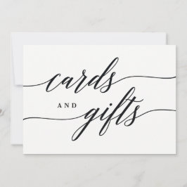 Letrero de tarjetas y regalos - Letra manuscrita m