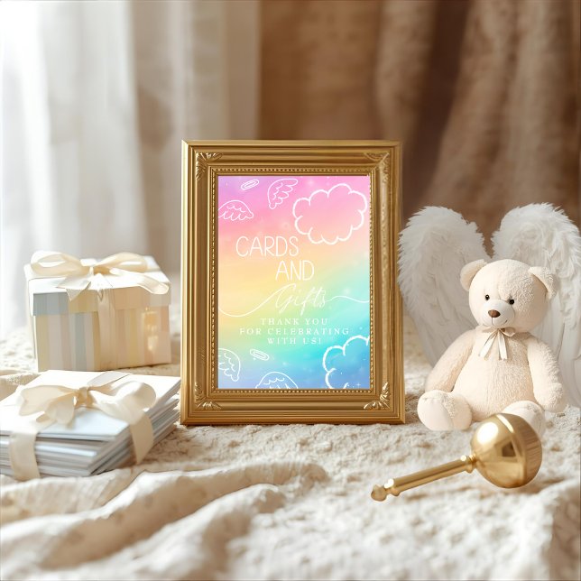 Letrero de Tarjetas y Regalos 'Little Piece of Hea (Little Piece of Heaven Rainbow Cards & Gifts Sign)