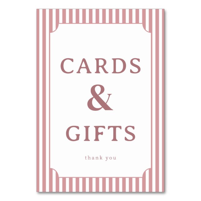 Letrero de tarjetas y regalos sofisticados de seri (Anverso)