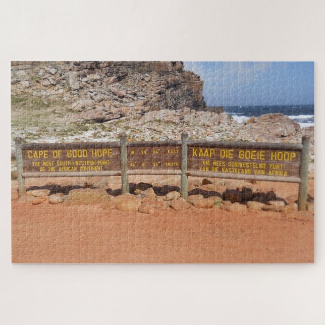 Letrero del Cabo de Buena Esperanza. Rompecabezas (Horizontal)