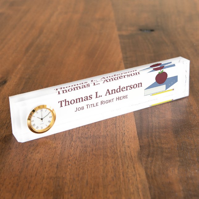 Letrero del escritorio de Apple (Lateral)