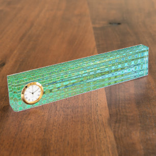 Letrero del escritorio del Seagrass con el reloj