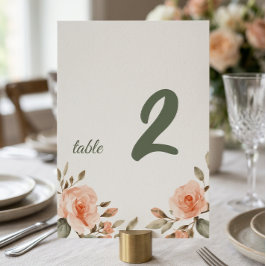 Letrero Elegante de Número de Mesa Personalizado c