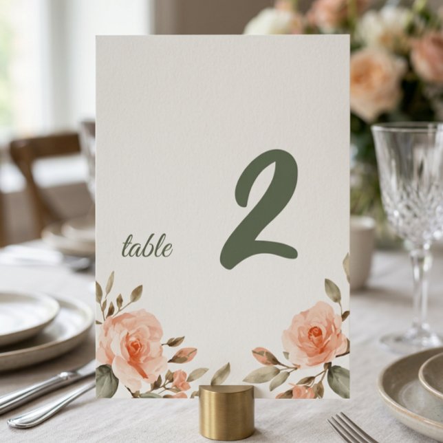 Letrero Elegante de Número de Mesa Personalizado c (Subido por el creador)