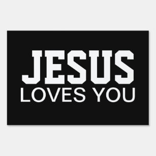 Letrero Jesús Te ama la tipografía motivacional