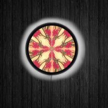 Letrero LED de flores de estilo Art Nouveau de vid