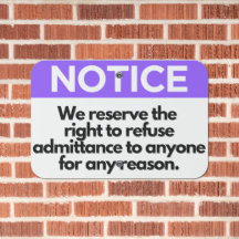 Aviso para denegar la entrada Oficina de Negocios