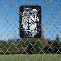 Escultura de un ángel llorando - con salpicaduras 