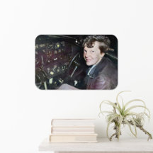 Foto Cándida de Amelia Earhart en la Cabina del Av