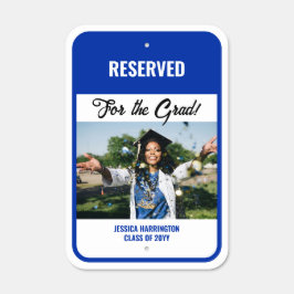Letrero Metálico Foto: Estacionamiento reservado azul para el jardí