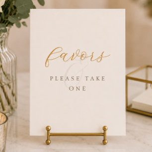 Letrero Minimalista de Mesa para Recuerdos de Boda