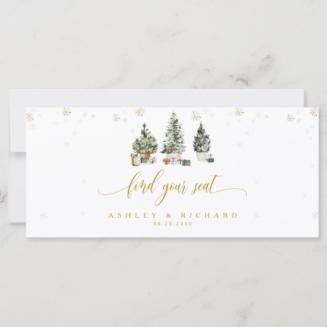 Letrero para la Mesa Principal de Boda con Árbol d (Anverso)
