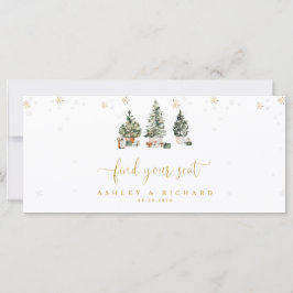 Letrero para la mesa principal de la boda con árbo