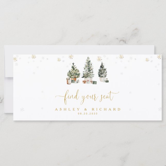 Letrero para la mesa principal de la boda con árbo (Anverso)