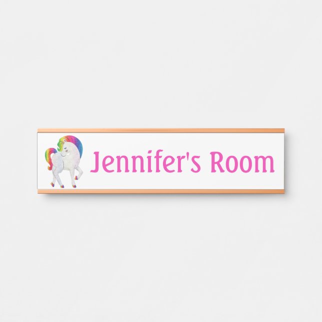 Letrero para la puerta del dormitorio de la niña u (Anverso)