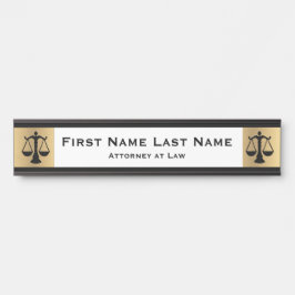 Letrero Para Puerta Abogado en la puerta de la ley Rótulo nombre largo