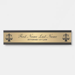 Letrero Para Puerta Abogado en la puerta de la ley Rótulo nombre largo