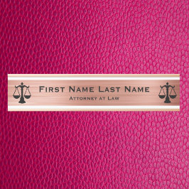 Letrero Para Puerta Abogado en la puerta de la ley Rótulos Rosa Oro