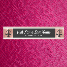 Letrero Para Puerta Abogado en la puerta de la ley Rótulos Rosa Oro