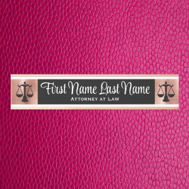 Letrero Para Puerta Abogado en la puerta de la ley Rótulos Rosa Oro