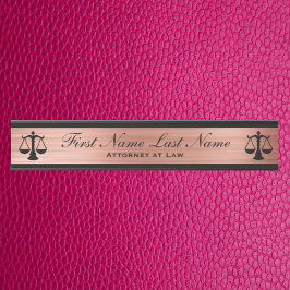 Letrero Para Puerta Abogado en la puerta de la ley Rótulos Rosa Oro