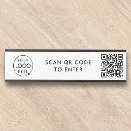 Letrero Para Puerta Access Control | QR Code Security Lock Entry