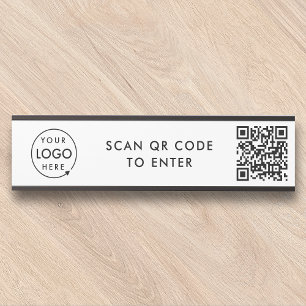 Letrero Para Puerta Access Control   QR Code Security Lock Entry